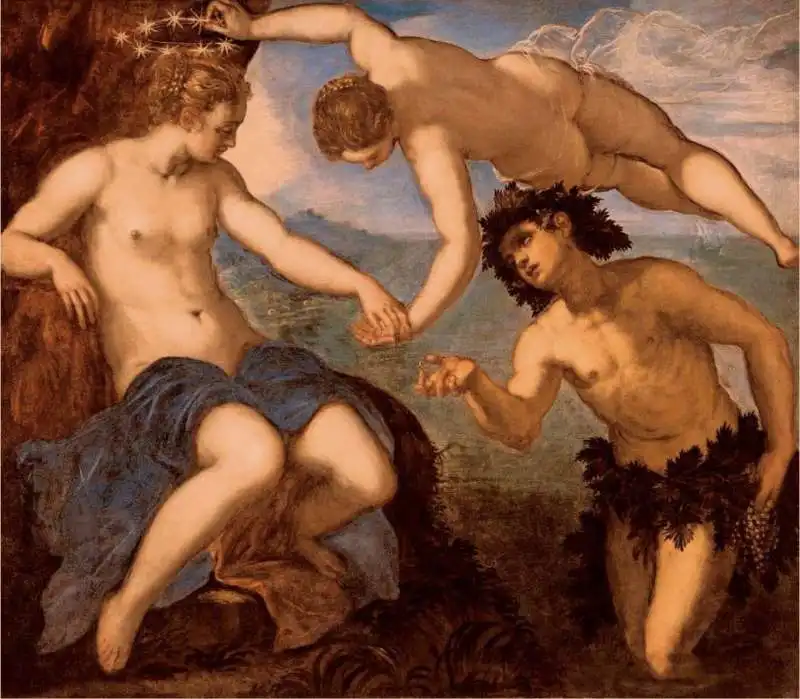 arianna, venere e bacco di tintoretto