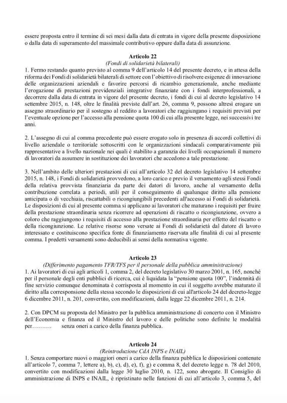 decreto quota 100 e reddito di cittadinanza 2