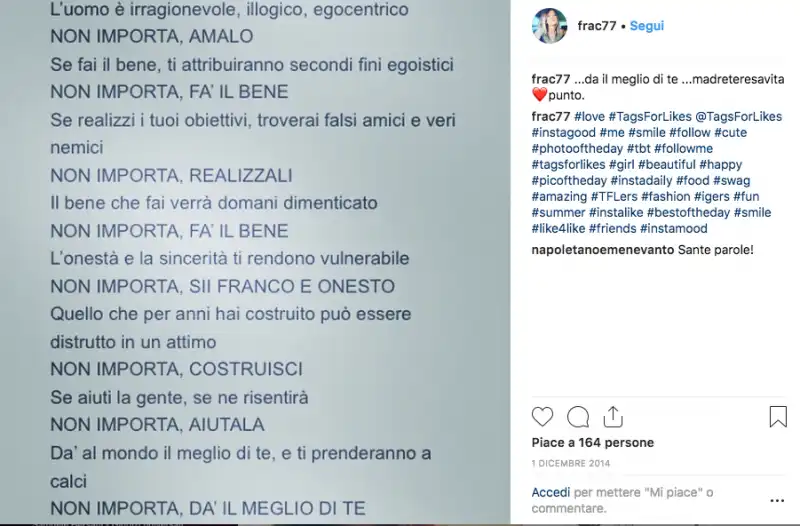 FRANCESCA COSTA MAMMA DI ZANIOLO POST 3