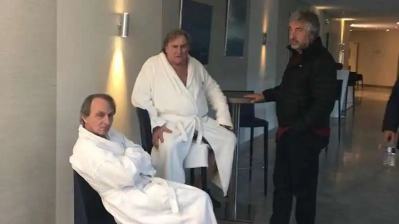 houellebecq e depardieu sul set