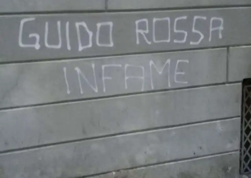 le scritte contro guido rossa a genova