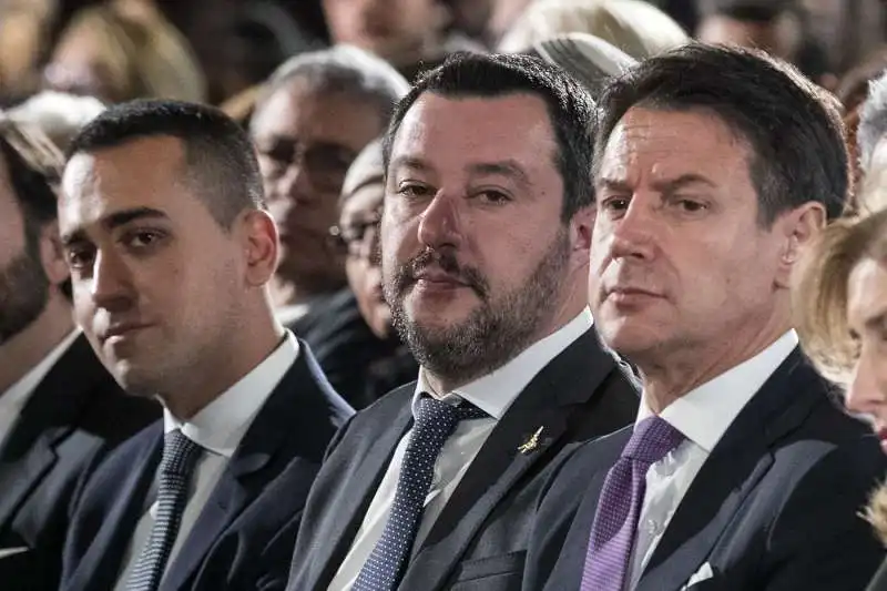 LUIGI DI MAIO MATTEO SALVINI GIUSEPPE CONTE