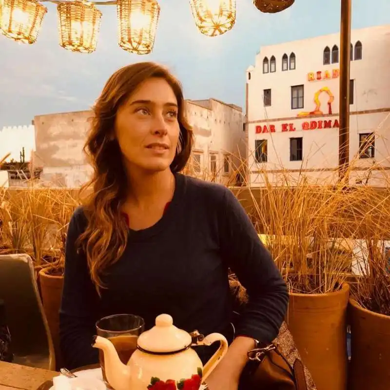 maria elena  boschi a marrakech