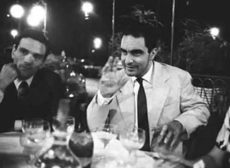 pier paolo pasolini e italo calvino al caffe rosati  