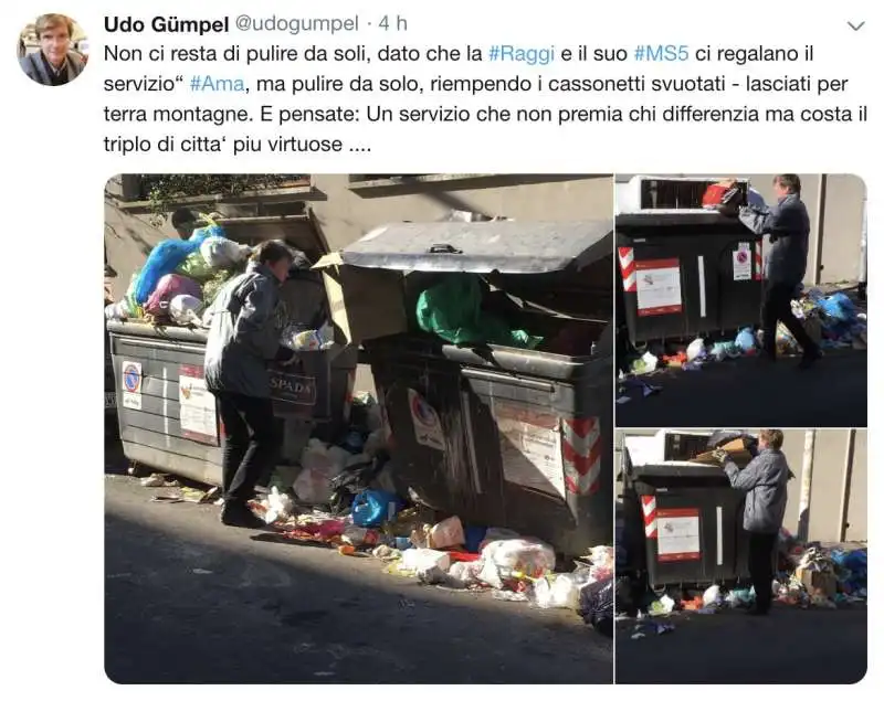 UDO GUMPEL E LA SPAZZATURA DI ROMA