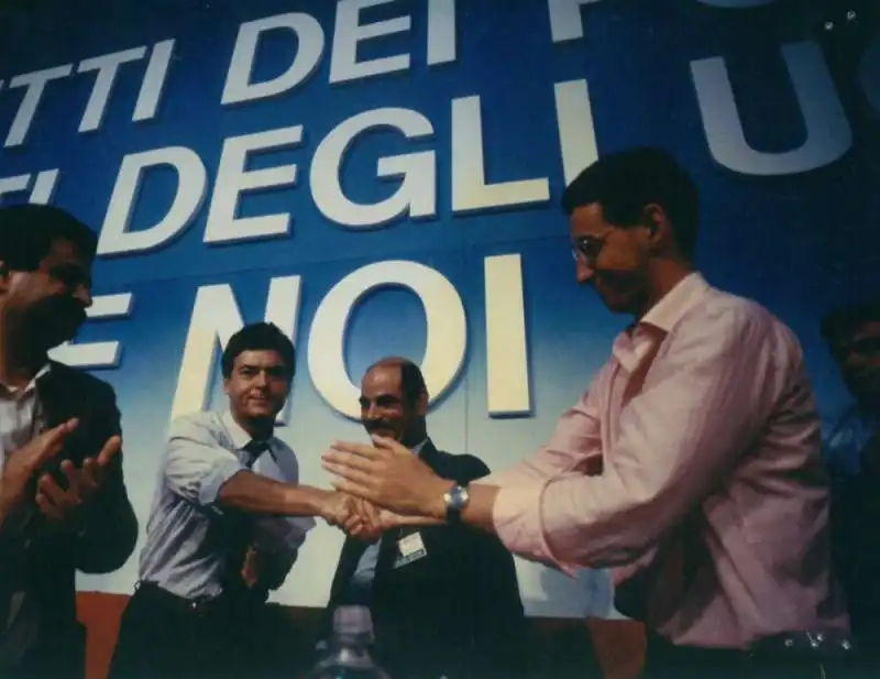 1989. claudio martelli congresso nazionale ravenna con luca josi