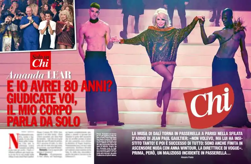 amanda lear sfila per gaultier   l'intervista di chi