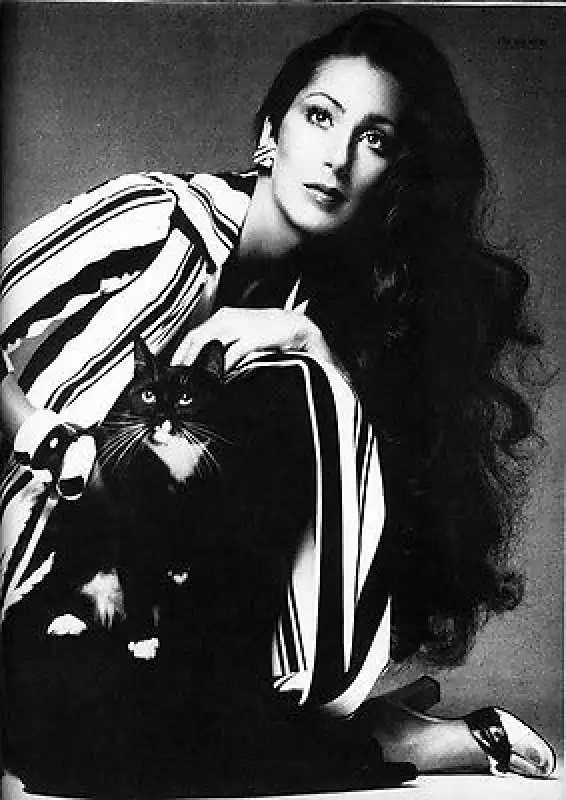 cher by helmut newton in vogue 1974