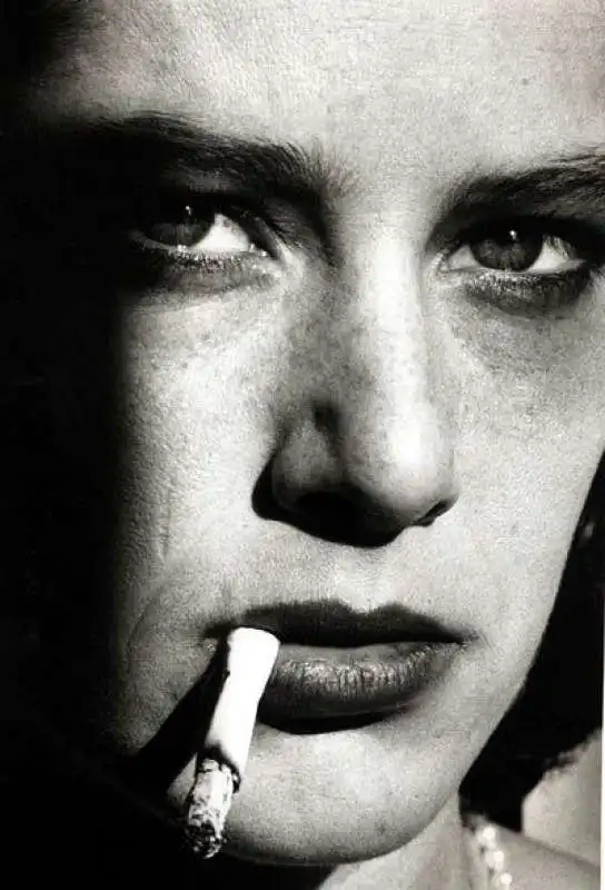 debra winger by helmut newton