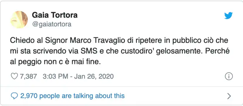 gaia tortora tweet