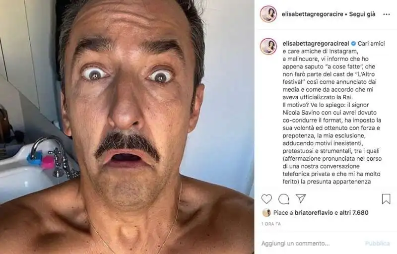 IL COMMENTO DI BRIATORE AL POST DI ELISABETTA GREGORACI