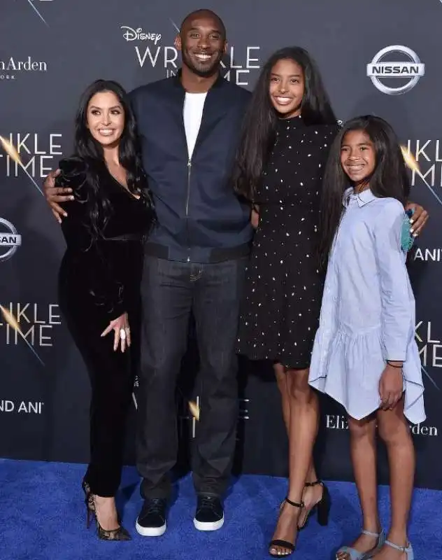 kobe bryant, la moglie vanessa e le figlie