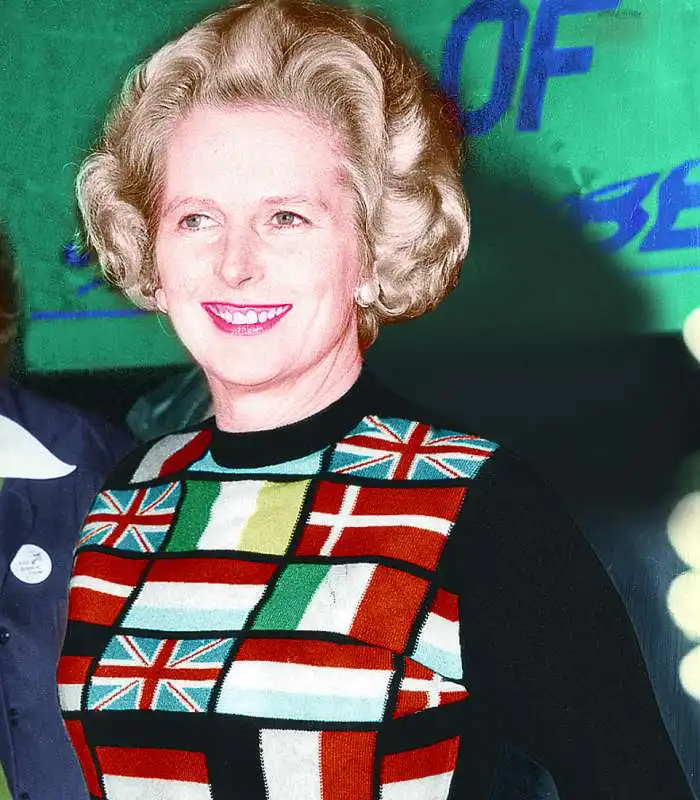 la felpa pro europa di margaret thatcher