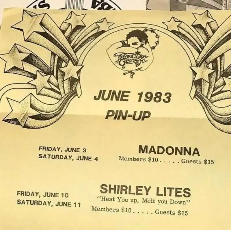 madonna paradise garage flyer