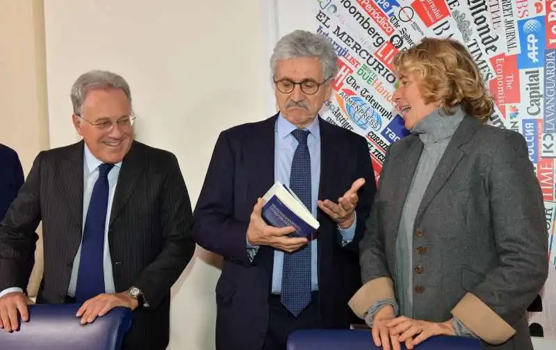 marcello sorgi  massimo d alema  stefania craxi  foto di bacco