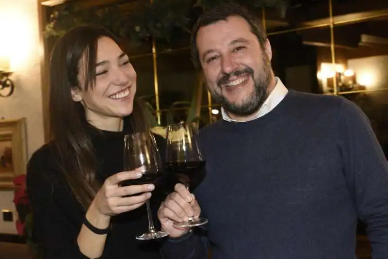 matteo salvini con francesca verdini a capodanno 2