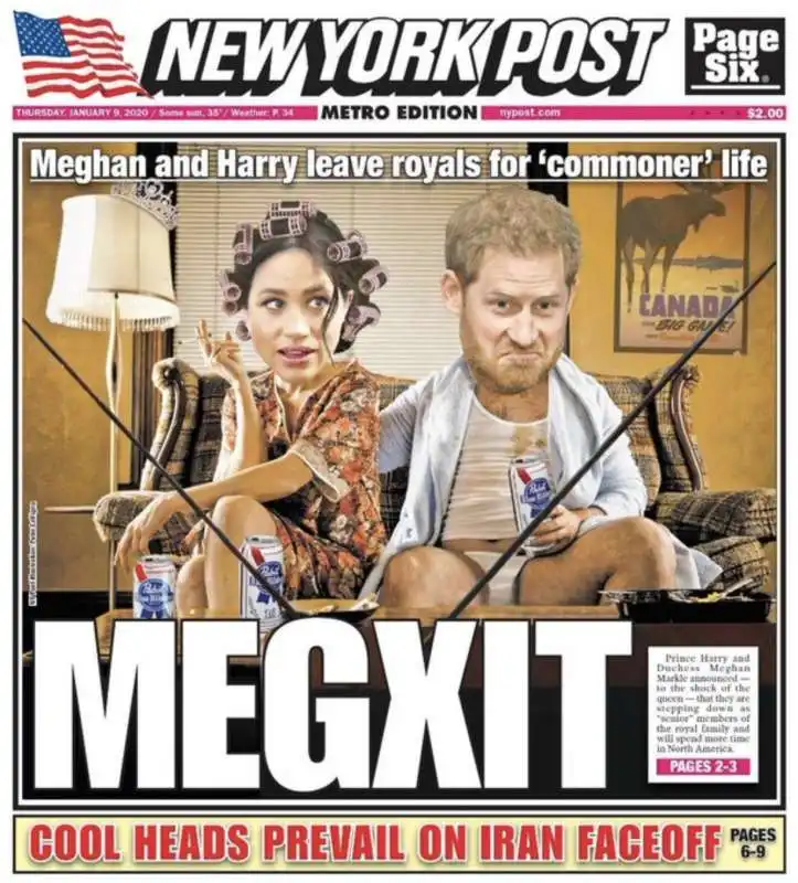 MEGEXIT - LA COPERTINA DEL NEW YORK POST SU MEGHAN E HARRY