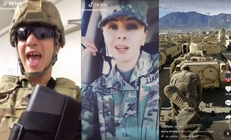 militari americani su tiktok