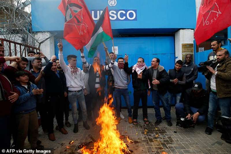 proteste contro trump a gaza