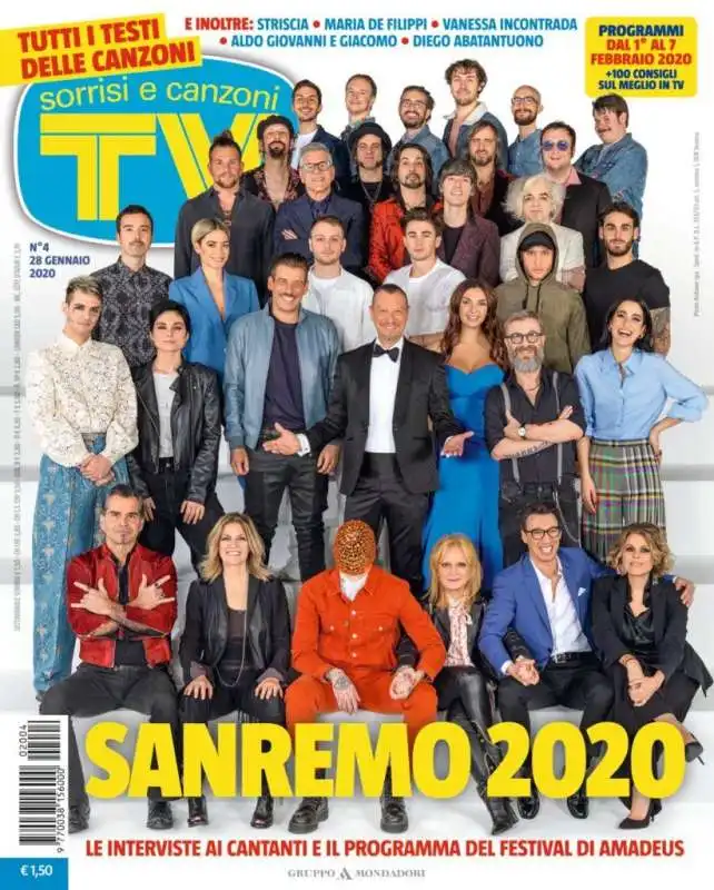 SANREMO 2020 - I CANTANTI E AMADEUS SU TV SORRISI E CANZONI