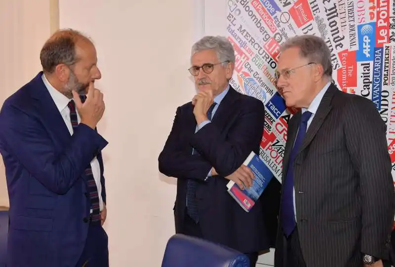 virman cusenza  massimo d alema  marcello sorgi  foto di bacco