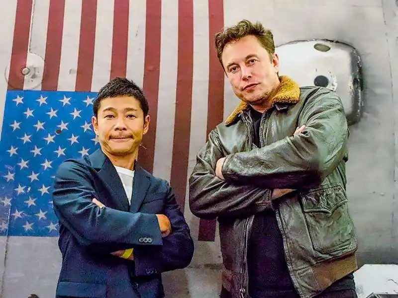 yusaku maezawa con elon musk 