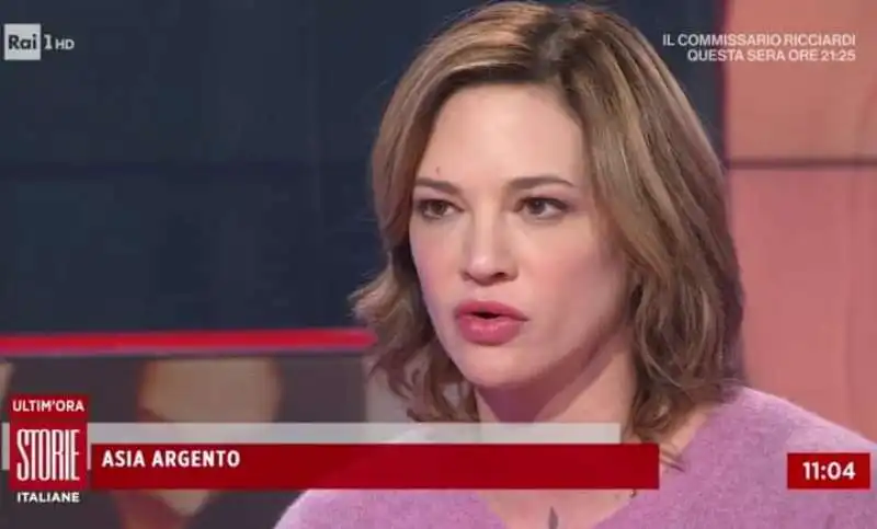 asia argento a 'storie italiane' 11