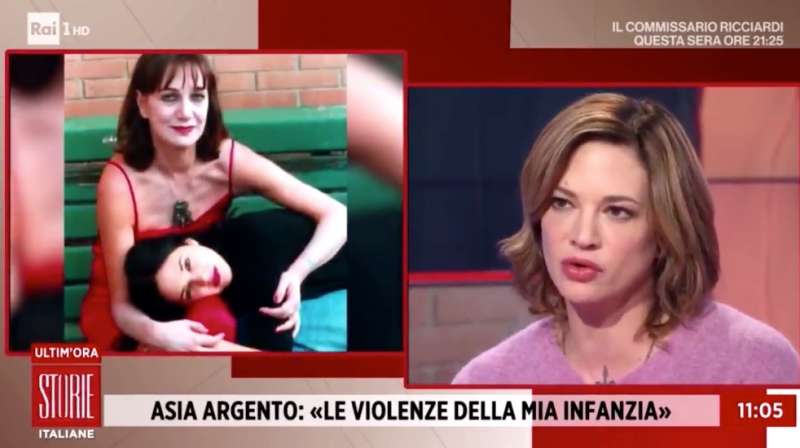 asia argento a 'storie italiane' 2