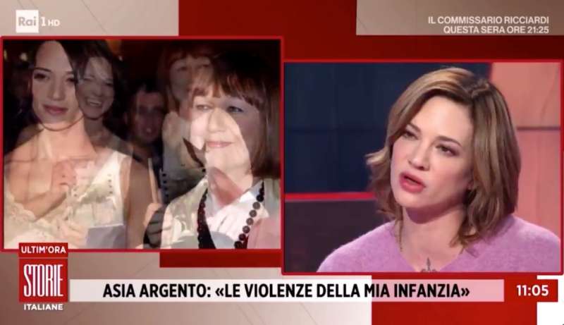 asia argento a 'storie italiane' 3