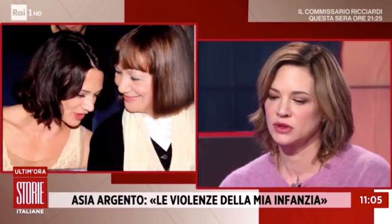 asia argento a 'storie italiane' 5