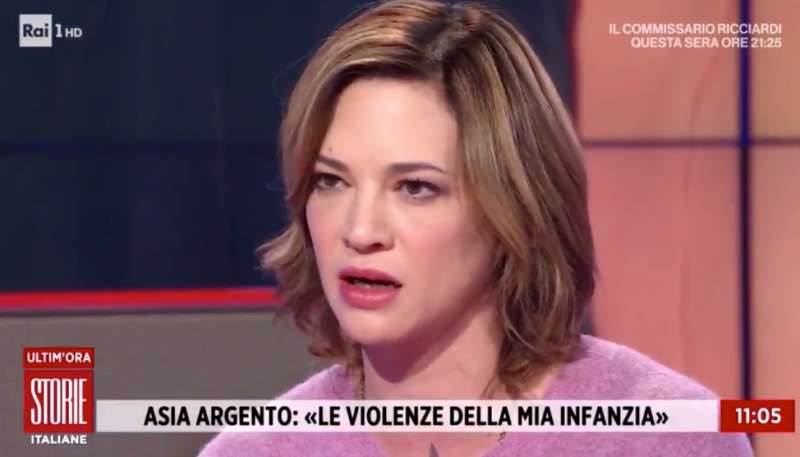 asia argento a 'storie italiane' 6