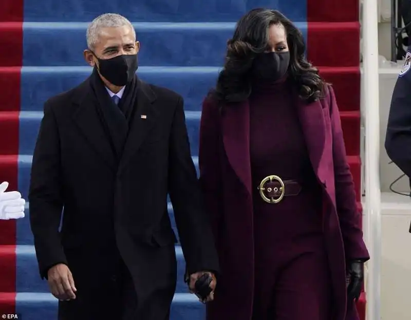 barack e michelle obama all inaugurazione di biden 