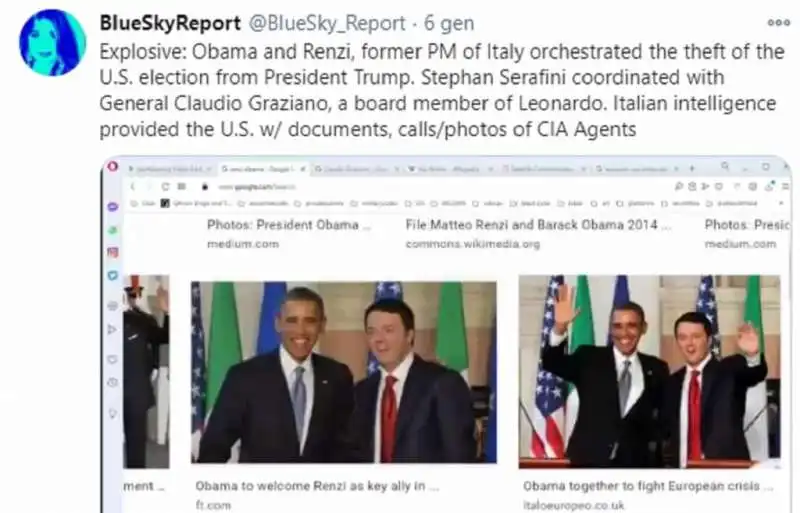 blueskyreport   il tweet su obama a renzi 