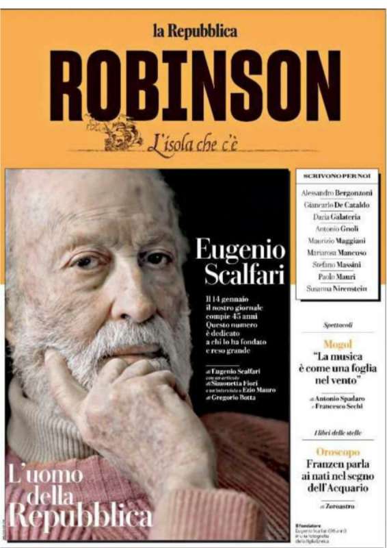 EUGENIO SCALFARI - ROBINSON REPUBBLICA