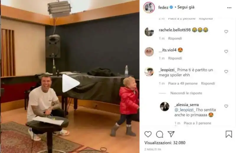 fedez spoilera la canzone di sanremo su instagram 4