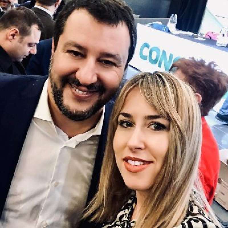 giorgia latini con matteo salvini