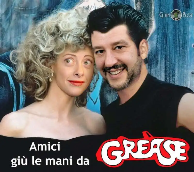 GIORGIA MELONI E MATTEO SALVINI BY GIANBOY