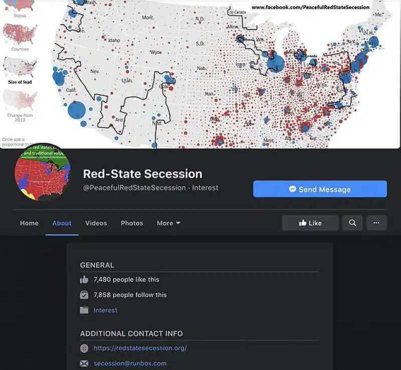 gruppo facebook red state secession 