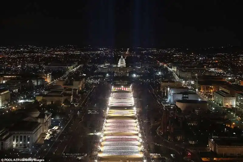 il field of flags al national mall di washington prima dell insediamento di biden 