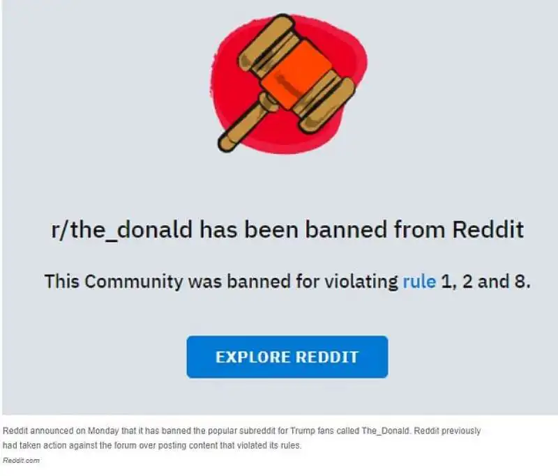 il reddit the donald bannato 