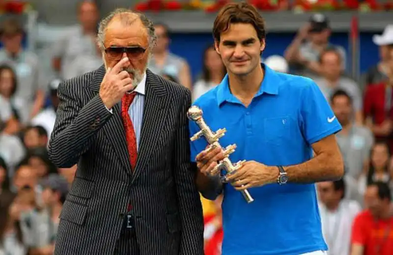 ion tiriac con roger federer