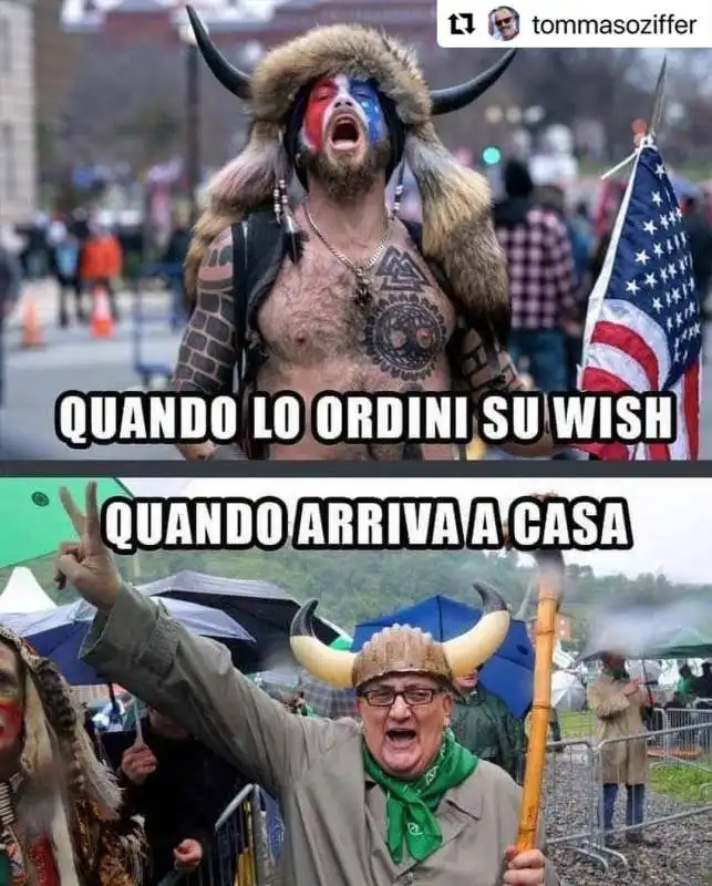 l assalto al congresso ispirato dai leghisti   meme