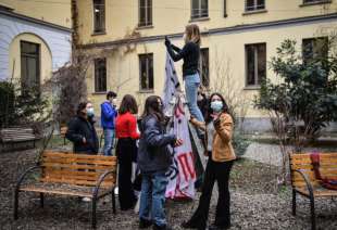 protesta studenti contro la dad a milano 1