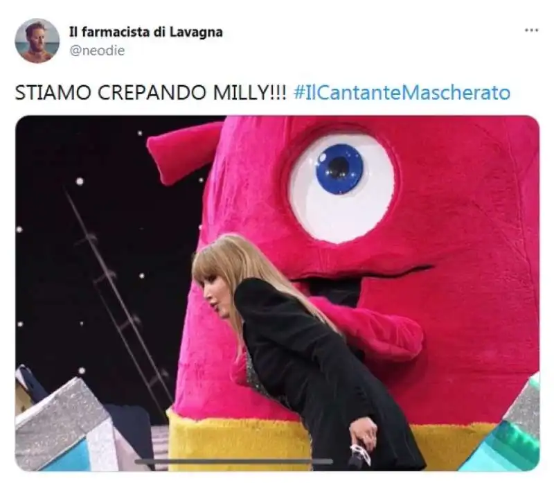 tweet cantante mascherato 3 