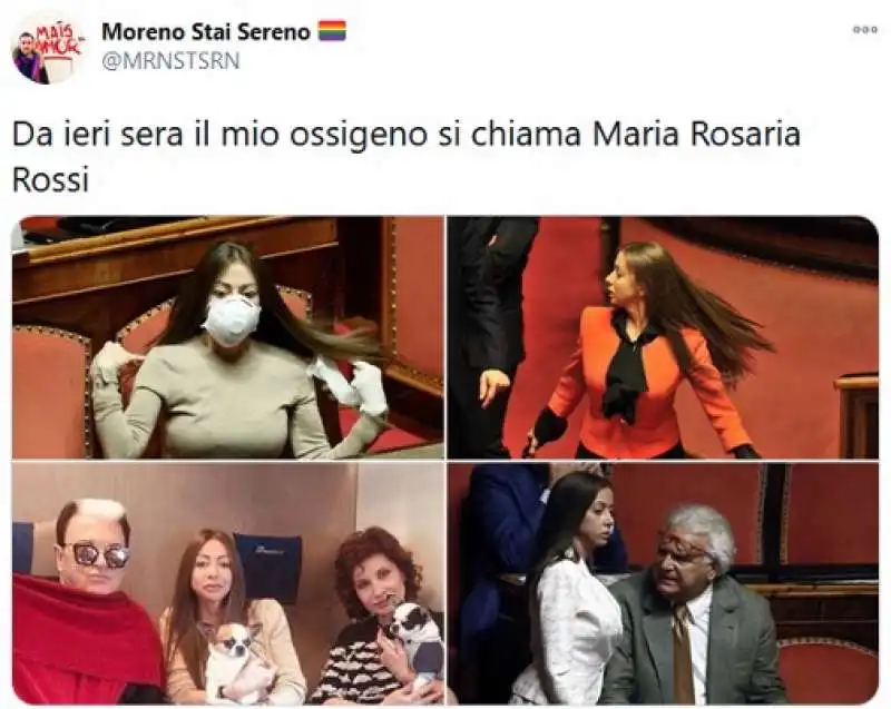 tweet su mariarosaria rossi