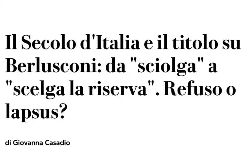 articolo di repubblica sul refuso del secolo d'italia