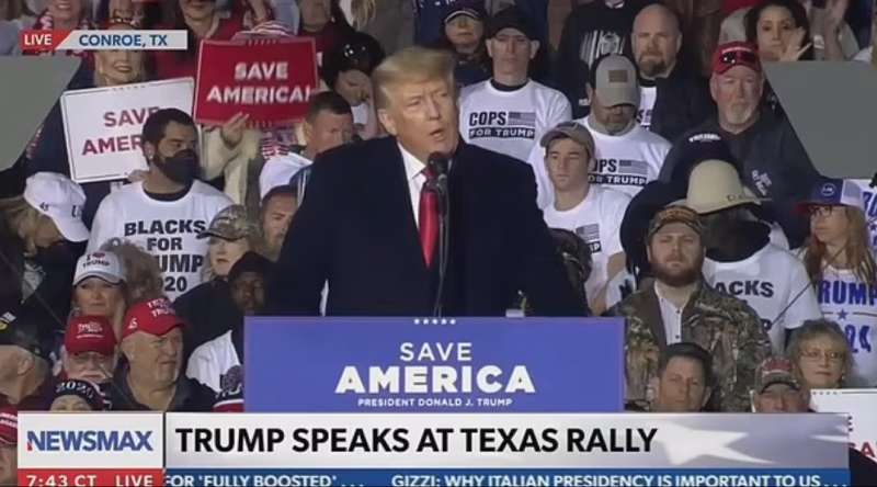 donald trump comizio a conroe, texas