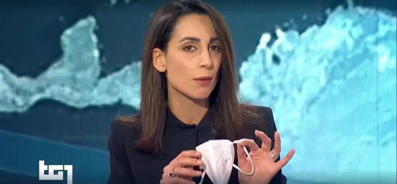 Giorgia Cardinaletti «spiega» al Tg1 l'accordo sulle Ffp2