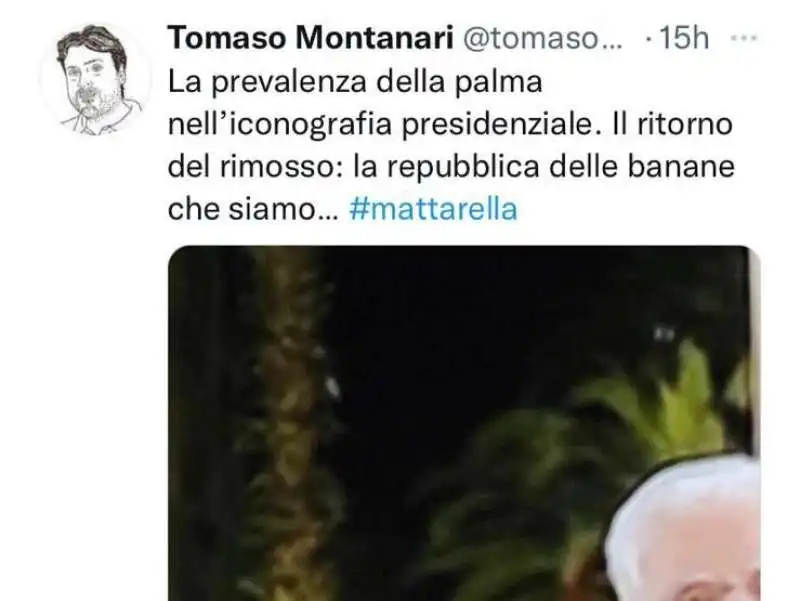 il tweet di tomaso montanari sulla palma al quirinale