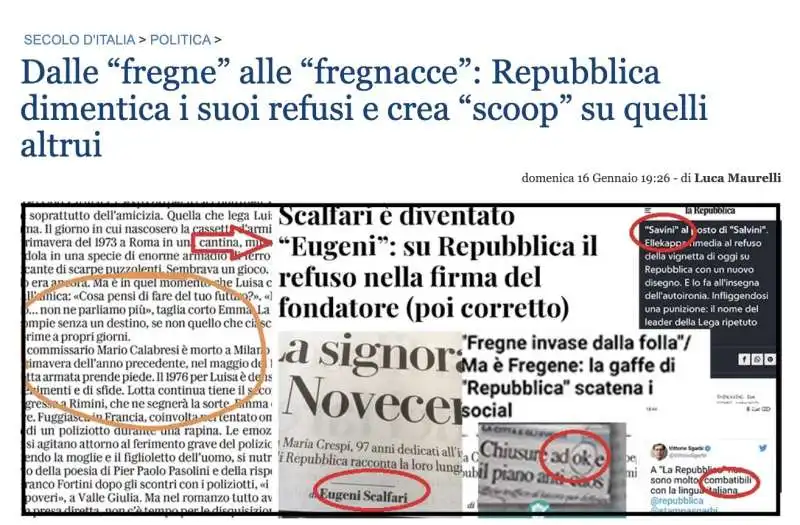 la replica del secolo d'italia a repubblica